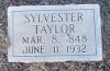 Taylor - Sylvester Taylor, Headstone, Holdenville Cemetery, Holdenville, Hughes County, Oklahoma.