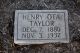 Taylor - Henry Otis Taylor Headstone, Holdenville Cemetery, Holdenville, Hughes County, Oklahoma; photographed by TX000118.